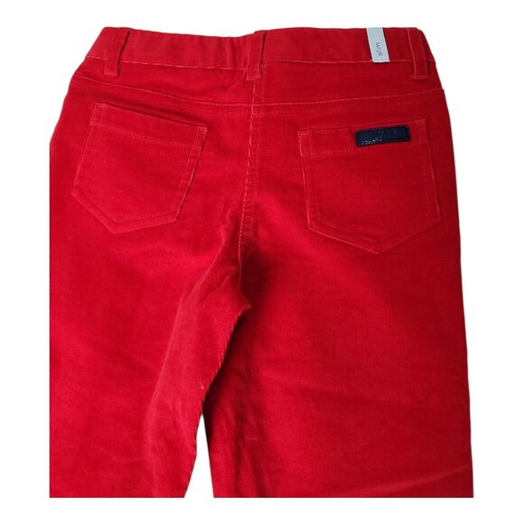 NWT JACADI Paris Madison Girl's Corduroy Sz 8 Yrs Red Skinny Slim Jeans French - Picture 7 of 10